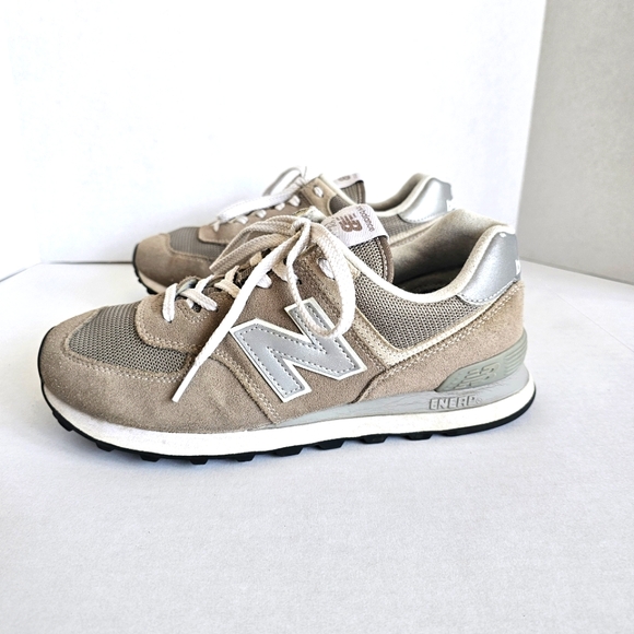 New Balance Mens 574 Core Classic Athletic Sneakers Grey Sz...
